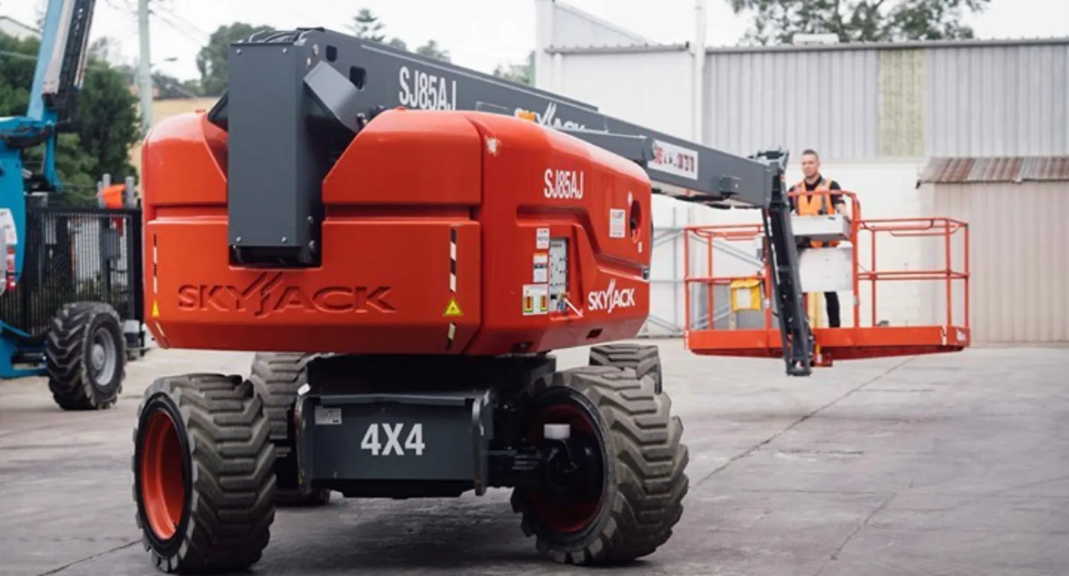 skyjack boom lift being operated